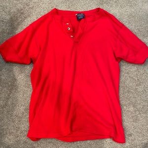 Vintage shirt button up red size small